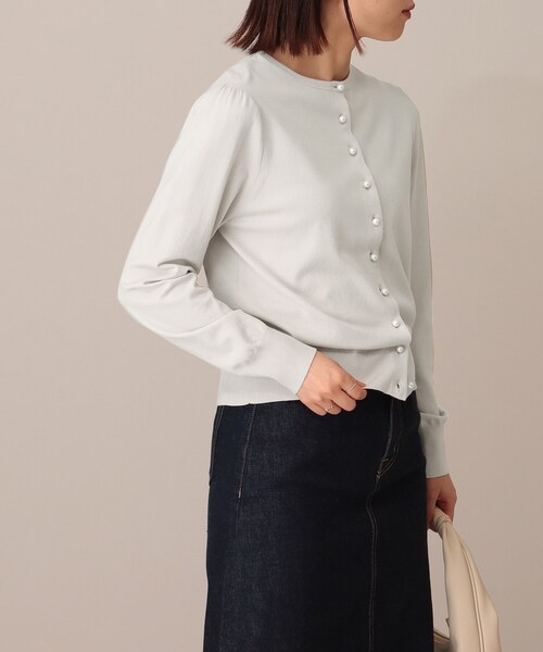 UNTITLED（アンタイトル）の「◆レーヨンストレッチカーディガン【洗える】（カーディガン/ボレロ・レディース・ブラック/ネイビー/グレー系・02/00）」の19枚目の写真