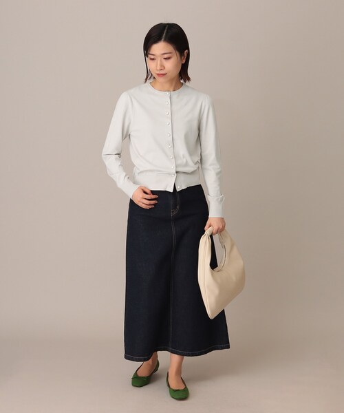 UNTITLED（アンタイトル）の「◆レーヨンストレッチカーディガン【洗える】（カーディガン/ボレロ・レディース・ブラック/ネイビー/グレー系・02/00）」の17枚目の写真