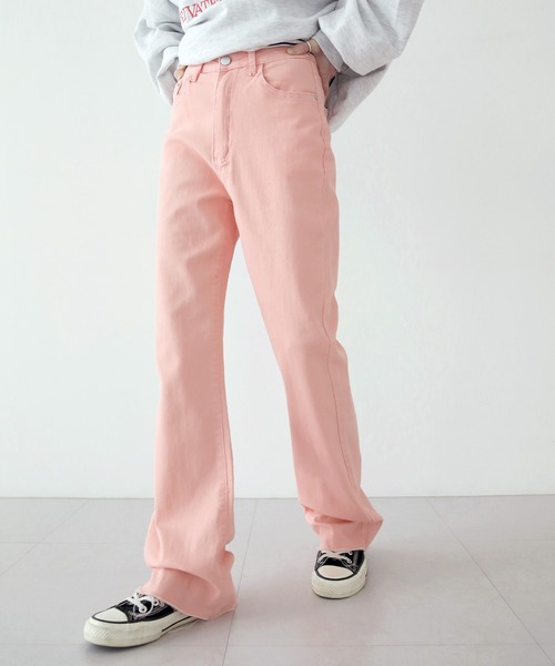 UNE MANSION（ユヌマンション）の「ビビッドコットンパンツ（その他パンツ・レディース・ピンク/ブルー/グリーン・SMALL/MEDIUM/LARGE）」の3枚目の写真