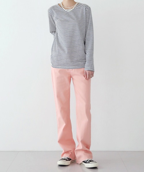 UNE MANSION（ユヌマンション）の「ビビッドコットンパンツ（その他パンツ・レディース・ピンク/ブルー/グリーン・SMALL/MEDIUM/LARGE）」の6枚目の写真