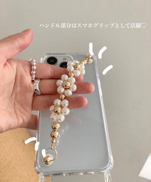 Me%（ミィパーセント）の「【iPhone13対応】オハナハンドルフック13（スマホケース/カバー・レディース・ホワイト/ブラック・FREE）」の21枚目の写真