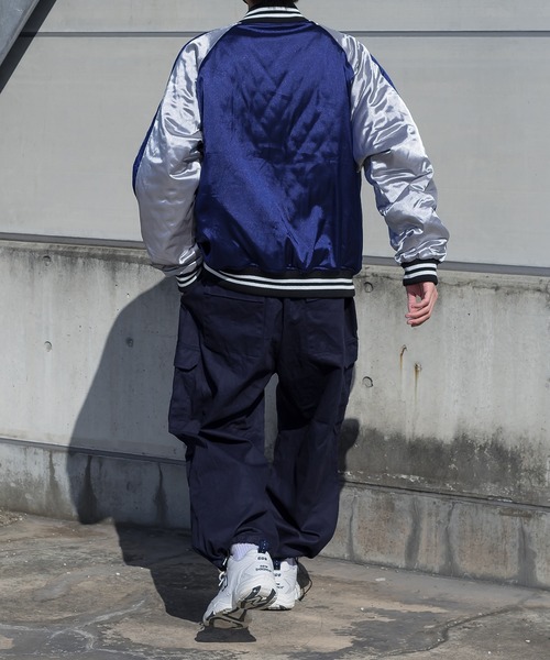 kutir（クティール）の「トラ刺繍スカジャン（スカジャン・メンズ・オリーブ/ブルー・MEDIUM/LARGE）」の15枚目の写真