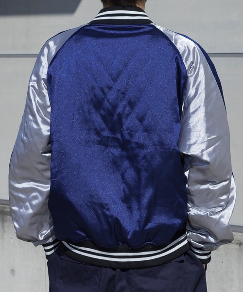 kutir（クティール）の「トラ刺繍スカジャン（スカジャン・メンズ・オリーブ/ブルー・MEDIUM/LARGE）」の17枚目の写真