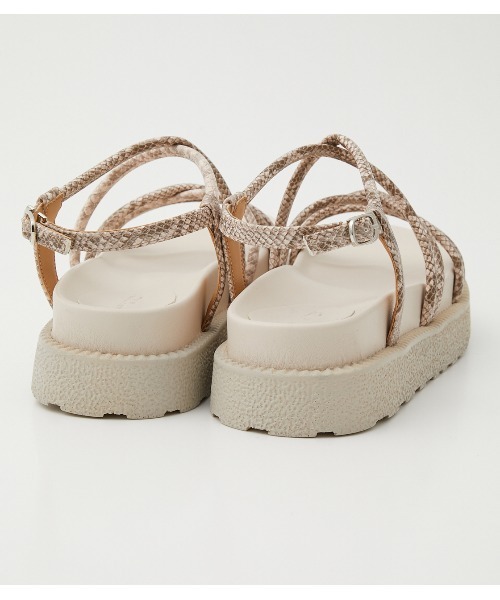 AZUL by moussy(アズールバイマウジー)の「PYTHON CORD CROSS SANDALS/パイソンコードクロスサンダル(サンダル・レディース・ベージュ系その他/ブラック系その他・LARGE/MEDIUM/SMALL)」の14枚目の写真