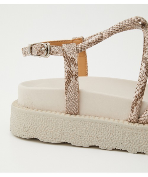 AZUL by moussy(アズールバイマウジー)の「PYTHON CORD CROSS SANDALS/パイソンコードクロスサンダル(サンダル・レディース・ベージュ系その他/ブラック系その他・LARGE/MEDIUM/SMALL)」の15枚目の写真