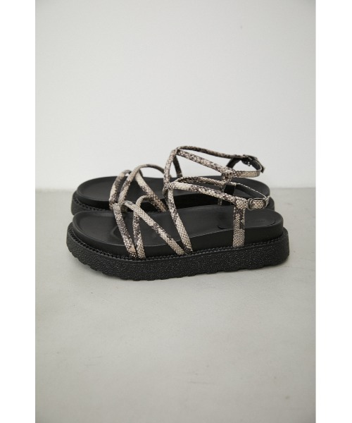 AZUL by moussy(アズールバイマウジー)の「PYTHON CORD CROSS SANDALS/パイソンコードクロスサンダル(サンダル・レディース・ベージュ系その他/ブラック系その他・LARGE/MEDIUM/SMALL)」の19枚目の写真