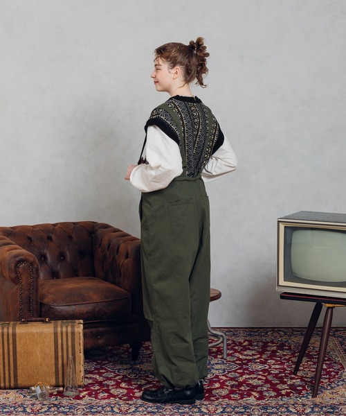 MUHET（ミュエータ）の「【２WAY仕様】ミリタリーサスペンダー付きパンツ（サロペット/オーバーオール・レディース・ブラック/カーキ・SMALL/MEDIUM/X-LARGE）」の11枚目の写真