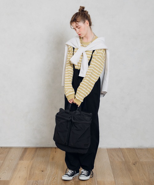 MUHET（ミュエータ）の「【２WAY仕様】ミリタリーサスペンダー付きパンツ（サロペット/オーバーオール・レディース・ブラック/カーキ・SMALL/MEDIUM/X-LARGE）」の4枚目の写真