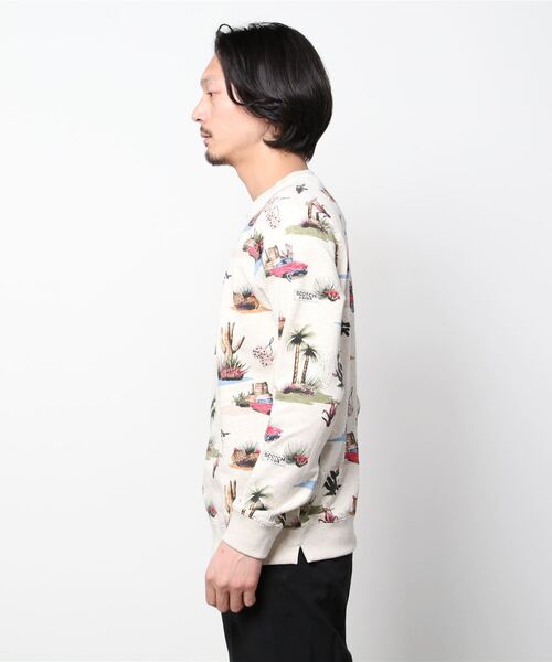 SCOTCH&SODA（スコッチアンドソーダ）の「プリントクルーネックスエット【166593】（スウェット・メンズ・ブラウン系その他・MEDIUM/SMALL/LARGE）」の2枚目の写真