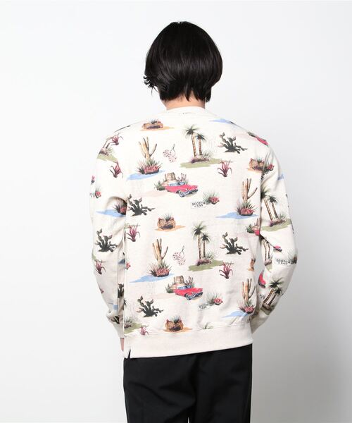 SCOTCH&SODA（スコッチアンドソーダ）の「プリントクルーネックスエット【166593】（スウェット・メンズ・ブラウン系その他・MEDIUM/SMALL/LARGE）」の3枚目の写真