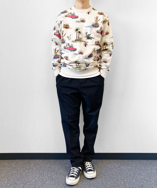 SCOTCH&SODA（スコッチアンドソーダ）の「プリントクルーネックスエット【166593】（スウェット・メンズ・ブラウン系その他・MEDIUM/SMALL/LARGE）」の7枚目の写真