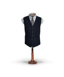 現行モデル 定価8万4千円 RRL インディゴ ヘリンボーン ベスト S インディゴ ヘリンボーン ベスト（ベスト）｜RRL（ダブル アール エル