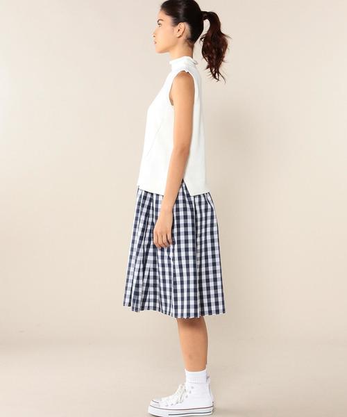 green label relaxing（グリーンレーベルリラクシング）の「GT C/AC NS + GGM ワンピース◆（ワンピース・レディース・オフホワイト/ネイビー・FREE）」の5枚目の写真