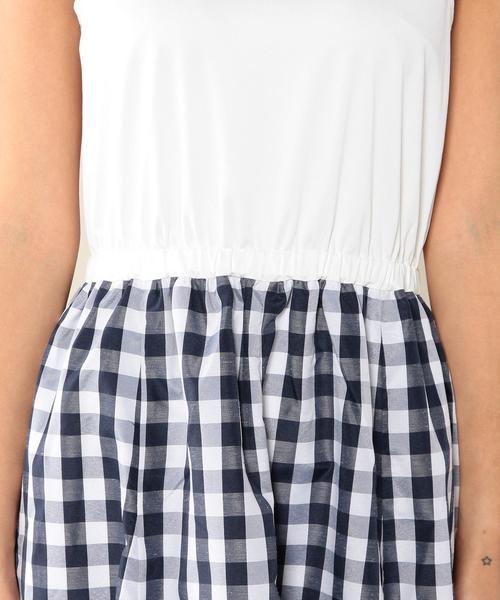 green label relaxing（グリーンレーベルリラクシング）の「GT C/AC NS + GGM ワンピース◆（ワンピース・レディース・オフホワイト/ネイビー・FREE）」の13枚目の写真