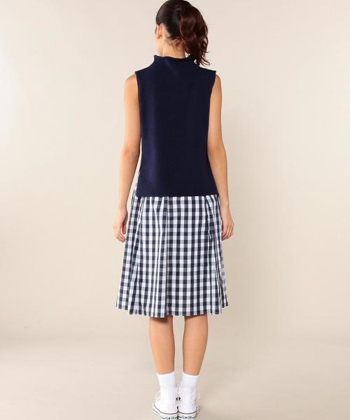 green label relaxing（グリーンレーベルリラクシング）の「GT C/AC NS + GGM ワンピース◆（ワンピース・レディース・オフホワイト/ネイビー・FREE）」の9枚目の写真