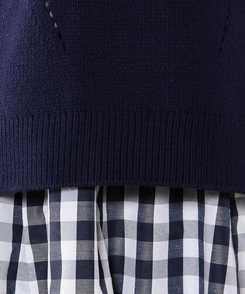 green label relaxing（グリーンレーベルリラクシング）の「GT C/AC NS + GGM ワンピース◆（ワンピース・レディース・オフホワイト/ネイビー・FREE）」の10枚目の写真