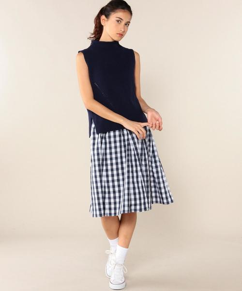 green label relaxing（グリーンレーベルリラクシング）の「GT C/AC NS + GGM ワンピース◆（ワンピース・レディース・オフホワイト/ネイビー・FREE）」の18枚目の写真