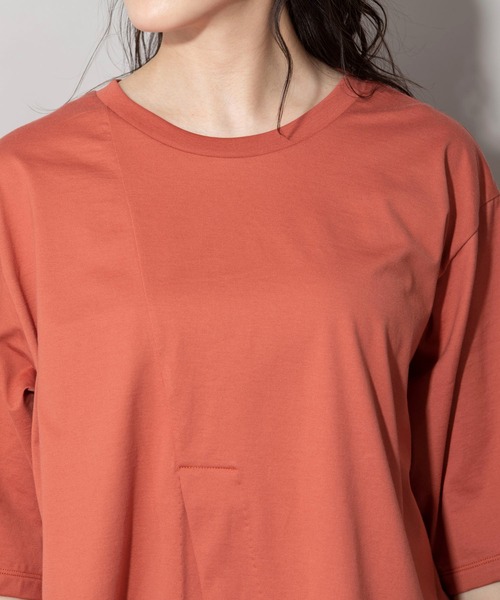 Munich（ミューニック）の「60/2プレミアムジャージベントTシャツ（Tシャツ/カットソー・レディース・オレンジ/オフホワイト/ブラック/ベージュ・FREE）」の11枚目の写真