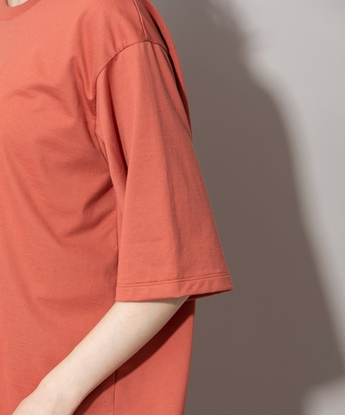 Munich（ミューニック）の「60/2プレミアムジャージベントTシャツ（Tシャツ/カットソー・レディース・オレンジ/オフホワイト/ブラック/ベージュ・FREE）」の13枚目の写真