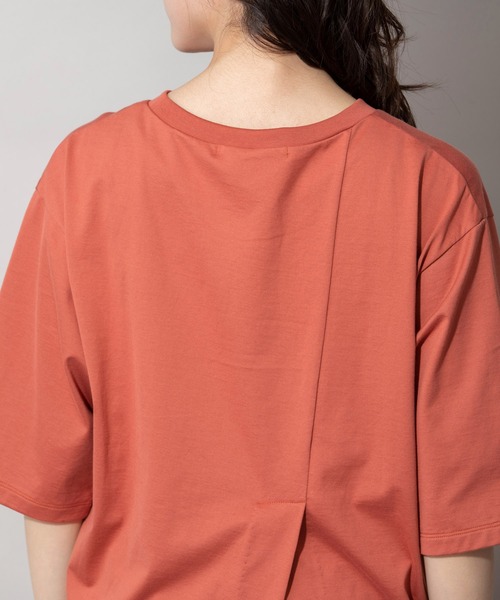 Munich（ミューニック）の「60/2プレミアムジャージベントTシャツ（Tシャツ/カットソー・レディース・オレンジ/オフホワイト/ブラック/ベージュ・FREE）」の12枚目の写真