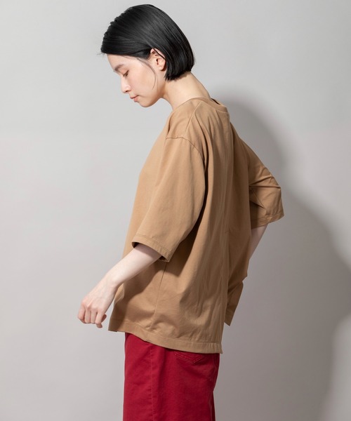 Munich（ミューニック）の「60/2プレミアムジャージベントTシャツ（Tシャツ/カットソー・レディース・オレンジ/オフホワイト/ブラック/ベージュ・FREE）」の20枚目の写真