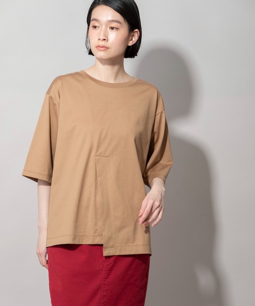 Munich（ミューニック）の「60/2プレミアムジャージベントTシャツ（Tシャツ/カットソー・レディース・オレンジ/オフホワイト/ブラック/ベージュ・FREE）」の19枚目の写真