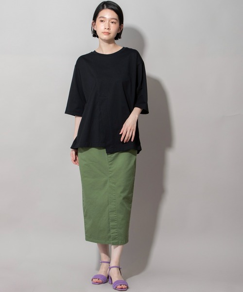 Munich（ミューニック）の「60/2プレミアムジャージベントTシャツ（Tシャツ/カットソー・レディース・オレンジ/オフホワイト/ブラック/ベージュ・FREE）」の22枚目の写真