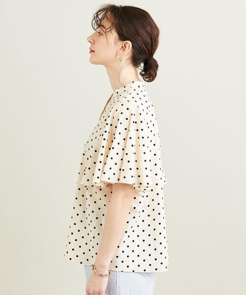新品‼️タグ付き　BEAUTY&YOUTH ドットフレアスリーブブラウス BEAUTY&YOUTH UNITED ARROWS（ビューティーアンドユースユナイテッド
