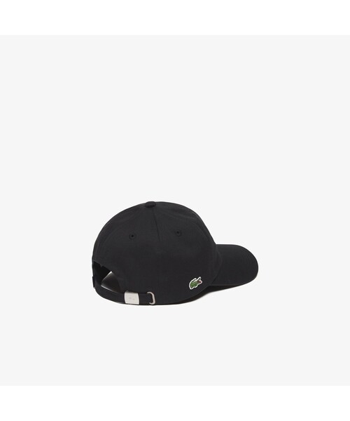 【関税込】コラボ◆VETEMENTS x Umbro◆コットン ロゴ キャップ ラコステ LACOSTE コットンツイルLロゴキャップ （ブラック