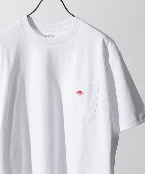 DANTON（ダントン）の「DANTON　POCKET T-SHIRTS SHORT-SLEEVE（Tシャツ/カットソー・メンズ・ホワイト/ライトブルー/アイボリー/ダークグレー/ライトカーキ・44/40/42）」の2枚目の写真