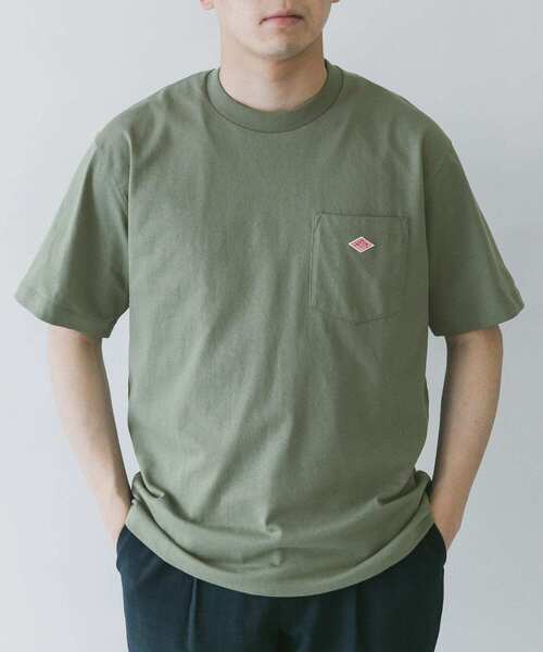 DANTON（ダントン）の「DANTON　POCKET T-SHIRTS SHORT-SLEEVE（Tシャツ/カットソー・メンズ・ホワイト/ライトブルー/アイボリー/ダークグレー/ライトカーキ・44/40/42）」の9枚目の写真