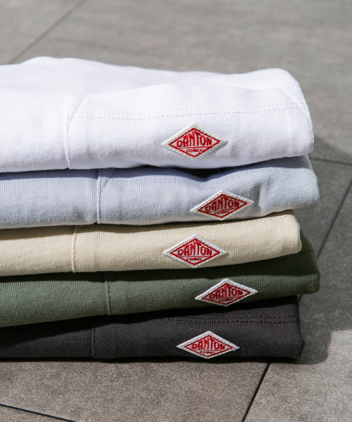 DANTON（ダントン）の「DANTON　POCKET T-SHIRTS SHORT-SLEEVE（Tシャツ/カットソー・メンズ・ホワイト/ライトブルー/アイボリー/ダークグレー/ライトカーキ・44/40/42）」の6枚目の写真