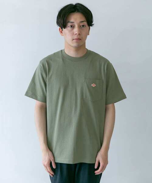DANTON（ダントン）の「DANTON　POCKET T-SHIRTS SHORT-SLEEVE（Tシャツ/カットソー・メンズ・ホワイト/ライトブルー/アイボリー/ダークグレー/ライトカーキ・44/40/42）」の13枚目の写真