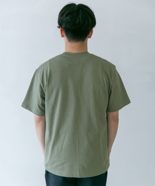 DANTON（ダントン）の「DANTON　POCKET T-SHIRTS SHORT-SLEEVE（Tシャツ/カットソー・メンズ・ホワイト/ライトブルー/アイボリー/ダークグレー/ライトカーキ・44/40/42）」の17枚目の写真