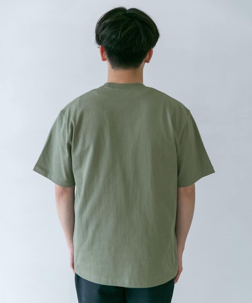 DANTON（ダントン）の「DANTON　POCKET T-SHIRTS SHORT-SLEEVE（Tシャツ/カットソー・メンズ・ホワイト/ライトブルー/アイボリー/ダークグレー/ライトカーキ・44/40/42）」の14枚目の写真