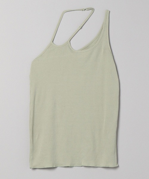 JEANASIS（ジーナシス）の「サスティナブルアシメホルターネックタンク/280410（キャミソール・レディース・ホワイト/ブラック/パープル/グレー・FREE）」の3枚目の写真