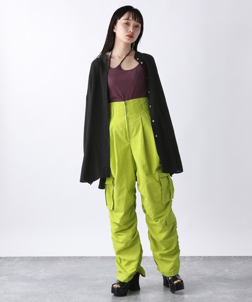 JEANASIS（ジーナシス）の「サスティナブルアシメホルターネックタンク/280410（キャミソール・レディース・ホワイト/ブラック/パープル/グレー・FREE）」の15枚目の写真