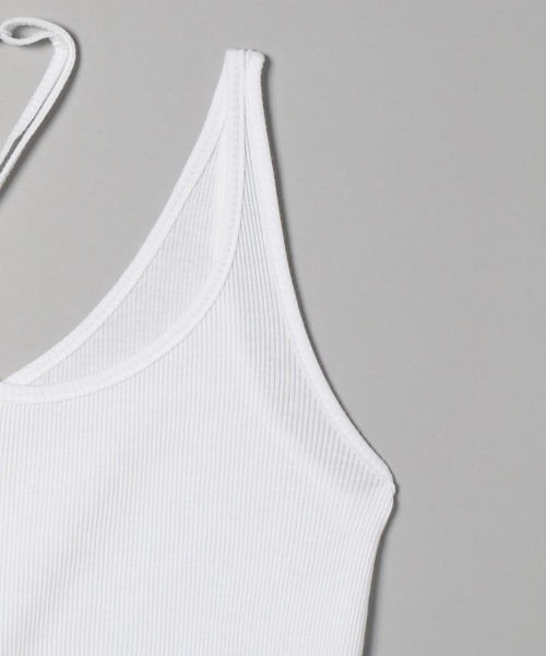 JEANASIS（ジーナシス）の「サスティナブルアシメホルターネックタンク/280410（キャミソール・レディース・ホワイト/ブラック/パープル/グレー・FREE）」の7枚目の写真