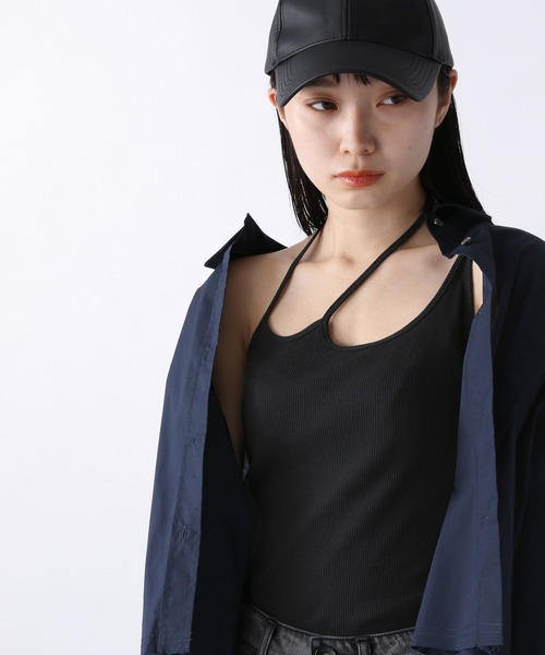 JEANASIS（ジーナシス）の「サスティナブルアシメホルターネックタンク/280410（キャミソール・レディース・ホワイト/ブラック/パープル/グレー・FREE）」の19枚目の写真