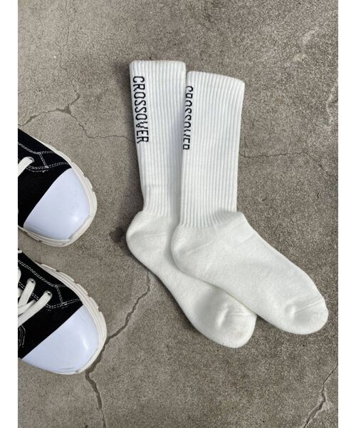 EMODA（エモダ）の「ミニマルロゴリブソックス（ソックス/靴下・レディース・グリーン/ホワイト/ブラック・FREE）」の8枚目の写真