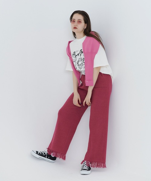 TINA:JOJUN(ティーナジョジュン)の「A'DOODLES#034 ユニセックスTシャツ TINA:JOJUN(Tシャツ/カットソー・レディース・グリーン/ホワイト・M)」の6枚目の写真