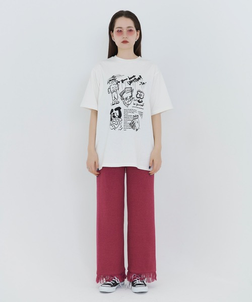 tシャツ オーバーサイズ プリントTシャツ TINA：JOJUN レディース TINA：JOJUN tシャツ オーバーサイズ プリントTシャツ