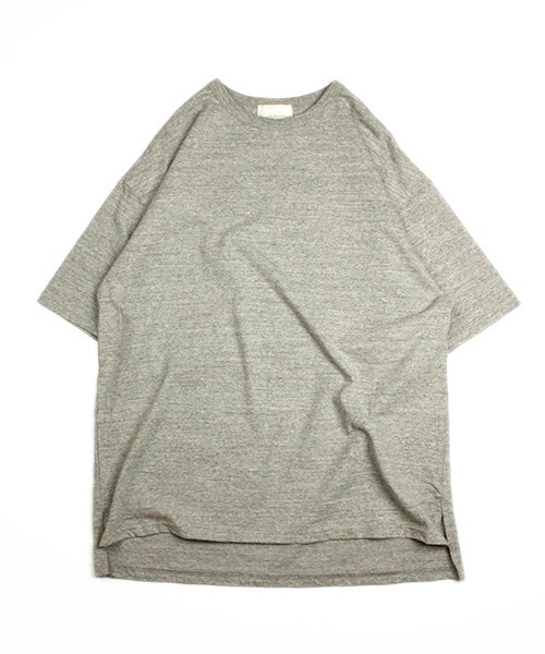 Universal Style Wear（ユニバーサルスタイルウェア）の「Universal Style Wear 尾州 ビシュウ Tシャツ (MADE IN JAPAN)（Tシャツ/カットソー・メンズ・オフホワイト/ブラック/杢グレー・MEDIUM/LARGE/X-LARGE）」の9枚目の写真