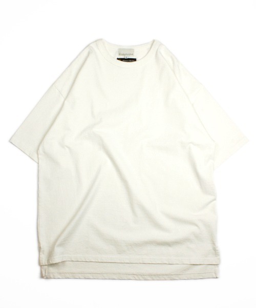 Universal Style Wear（ユニバーサルスタイルウェア）の「Universal Style Wear 尾州 ビシュウ Tシャツ (MADE IN JAPAN)（Tシャツ/カットソー・メンズ・オフホワイト/ブラック/杢グレー・MEDIUM/LARGE/X-LARGE）」の17枚目の写真