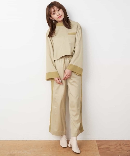 A de a.v.v（アードアー・ヴェ・ヴェ）の「［SET UP対応］シフォンドッキングバックリボンブラウス（シャツ/ブラウス・レディース・ブラック/ブルー/ミント・36/38）」の2枚目の写真