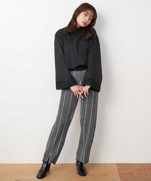 A de a.v.v（アードアー・ヴェ・ヴェ）の「［SET UP対応］シフォンドッキングバックリボンブラウス（シャツ/ブラウス・レディース・ブラック/ブルー/ミント・36/38）」の10枚目の写真