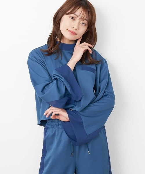 A de a.v.v（アードアー・ヴェ・ヴェ）の「［SET UP対応］シフォンドッキングバックリボンブラウス（シャツ/ブラウス・レディース・ブラック/ブルー/ミント・36/38）」の14枚目の写真