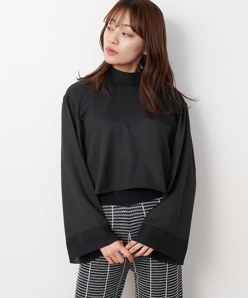 A de a.v.v（アードアー・ヴェ・ヴェ）の「［SET UP対応］シフォンドッキングバックリボンブラウス（シャツ/ブラウス・レディース・ブラック/ブルー/ミント・36/38）」の15枚目の写真