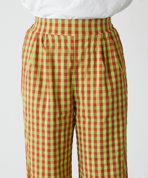 forksy.（フォルクシー）の「【forksy.】ギンガムチェックストレートイージーパンツ（その他パンツ・レディース・ブラック/オレンジ/ライトグリーン・FREE）」の7枚目の写真