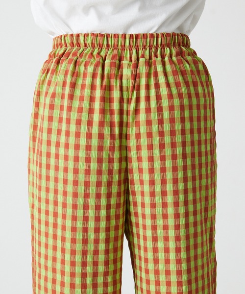 forksy.（フォルクシー）の「【forksy.】ギンガムチェックストレートイージーパンツ（その他パンツ・レディース・ブラック/オレンジ/ライトグリーン・FREE）」の6枚目の写真